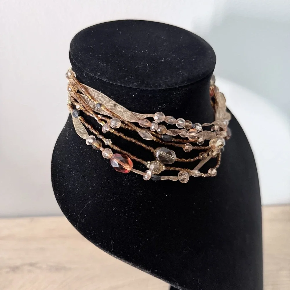 Boho Layered Choker‎ Necklace Romantic Fairycore Cottagecore Statement Jewelry